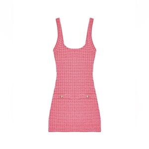 NWT Pink Sleeveless Knit Stretch Dress Zara